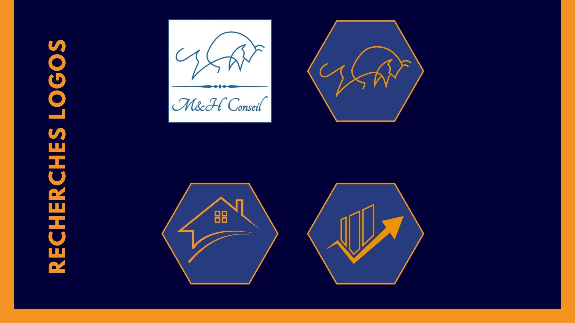 Charte graphique M&H recherche de logo pour la marque